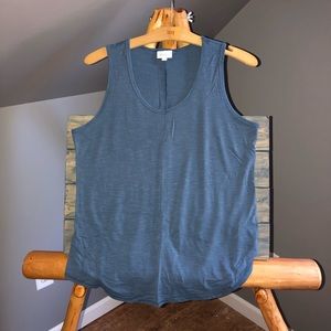 Slate blue tank top